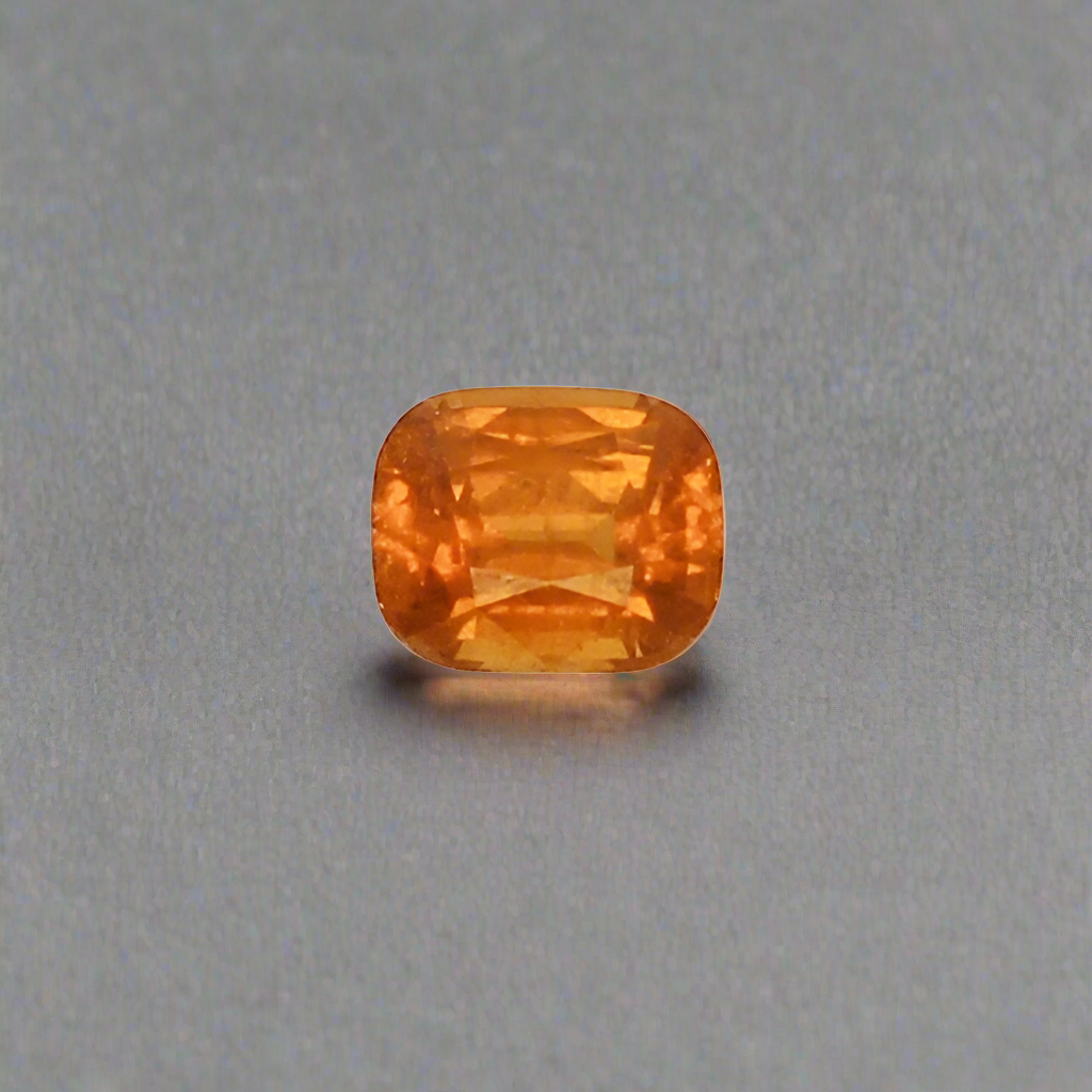 Mandarin garnet cushion cut