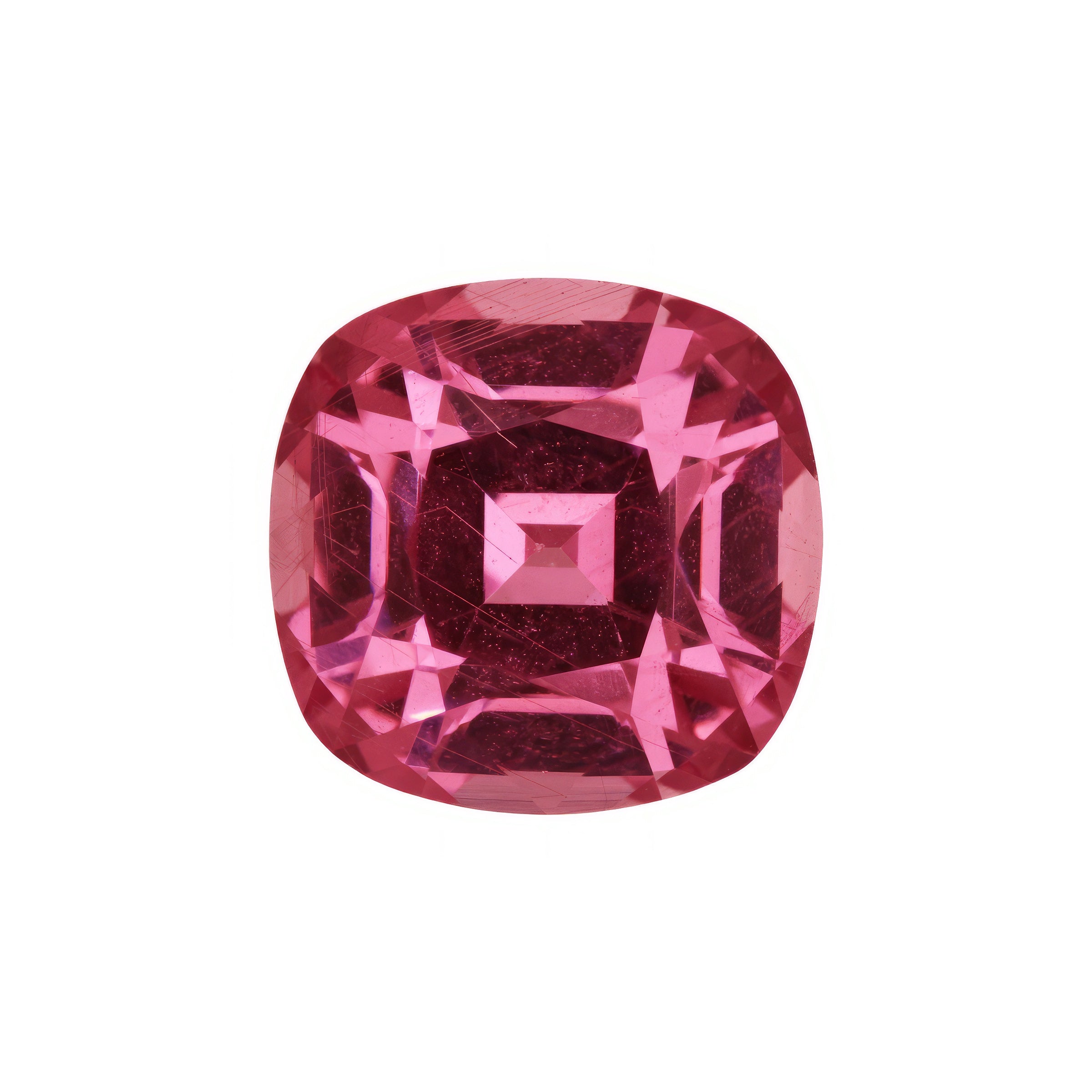 malaya garnet orangey pink certified bellerophon cushion