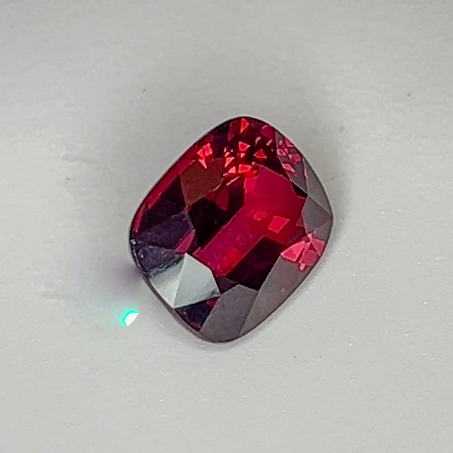 Red Rhodolite Garnet - 8.1 Ct Cushion