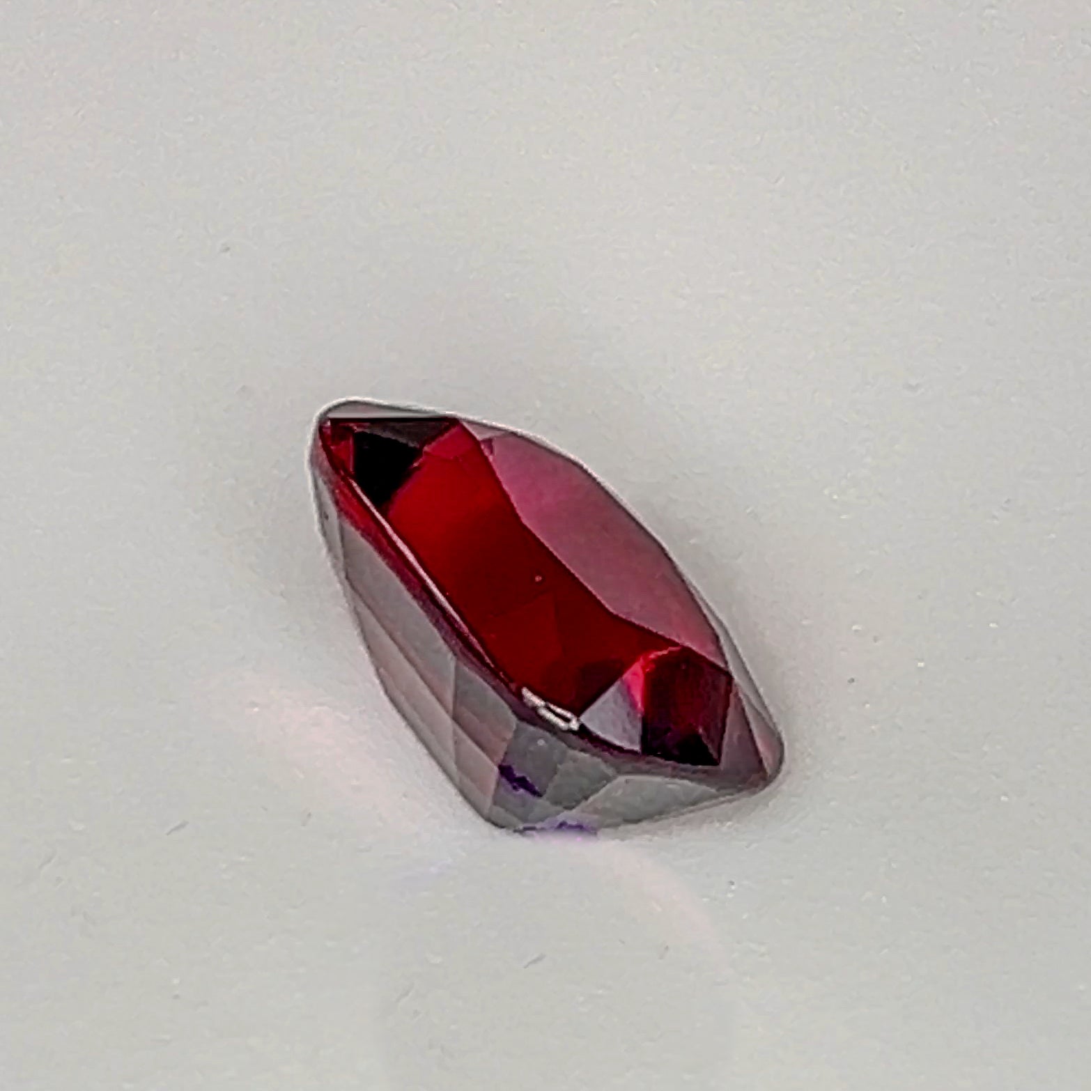 Red Rhodolite Garnet - 8.1 Ct Cushion