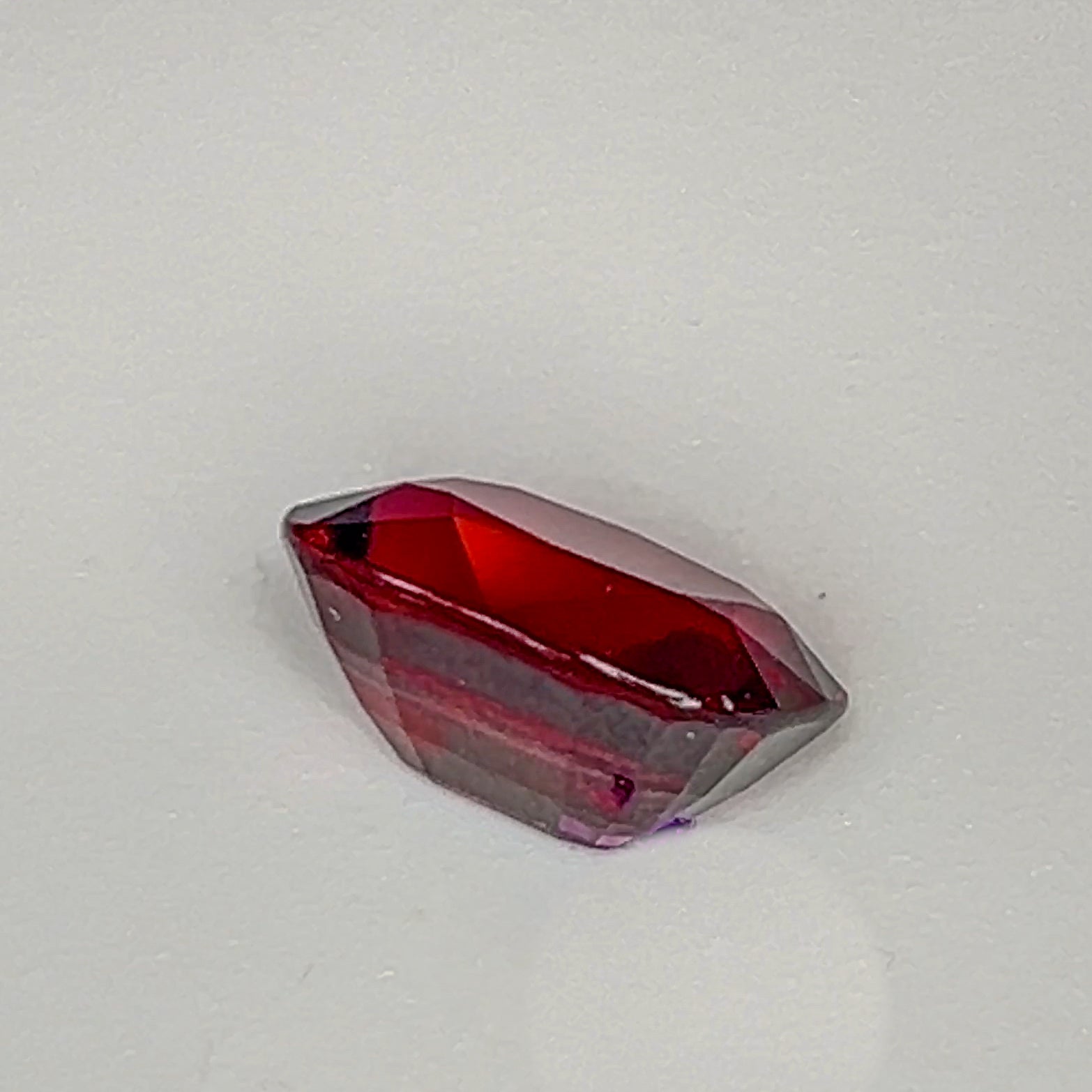 Red Rhodolite Garnet - 8.1 Ct Cushion