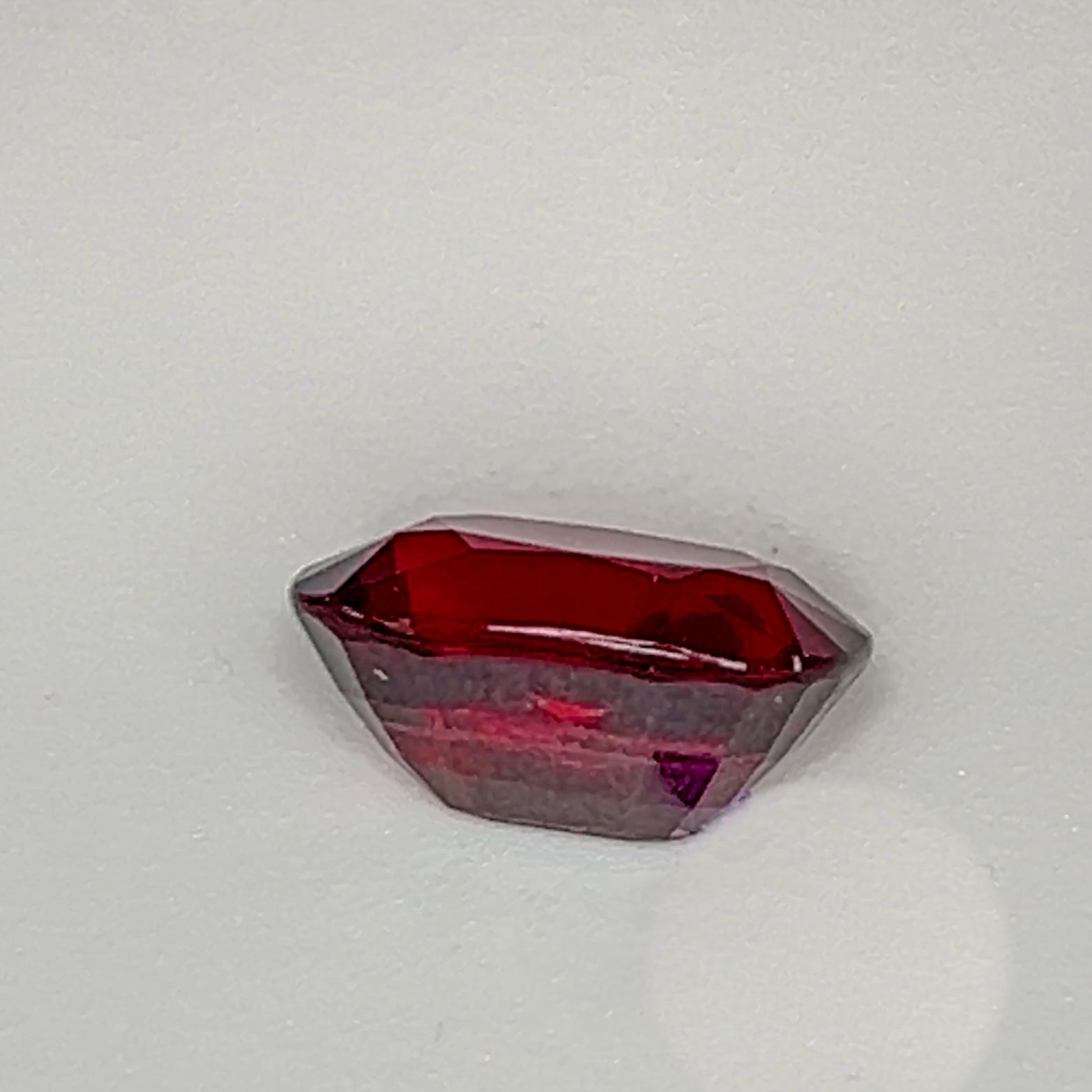 Red Rhodolite Garnet - 8.1 Ct Cushion