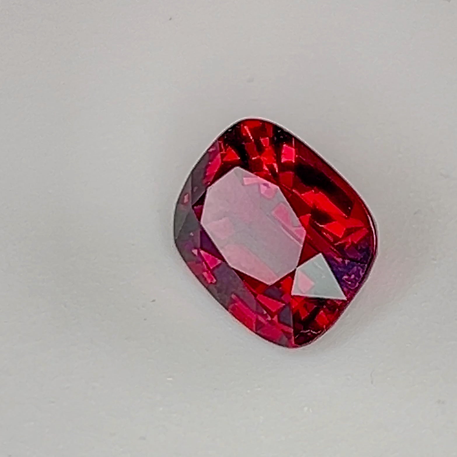 Red Rhodolite Garnet - 8.1 Ct Cushion