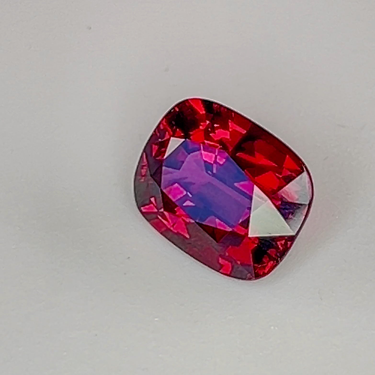 Red Rhodolite Garnet - 8.1 Ct Cushion