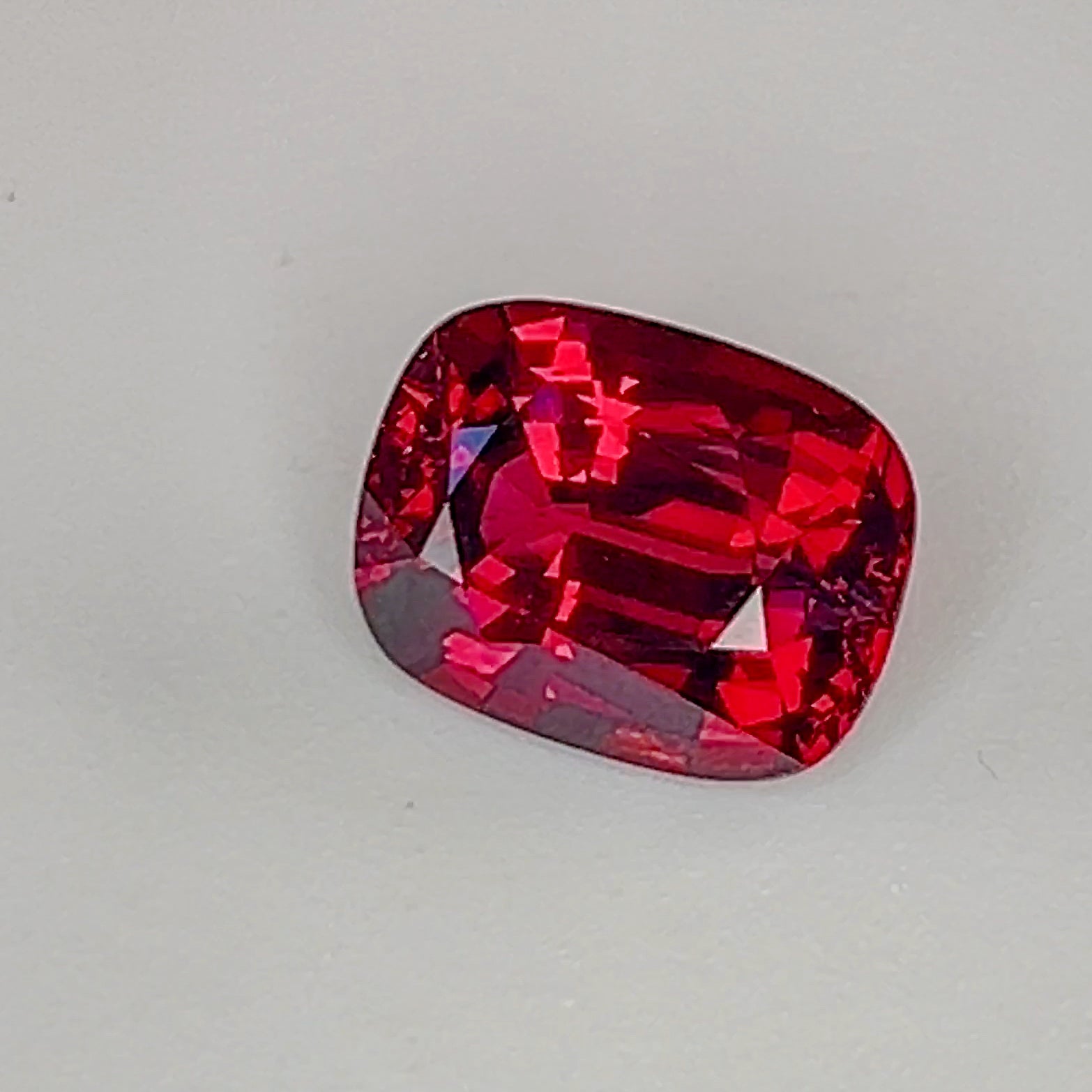 Red Rhodolite Garnet - 8.1 Ct Cushion