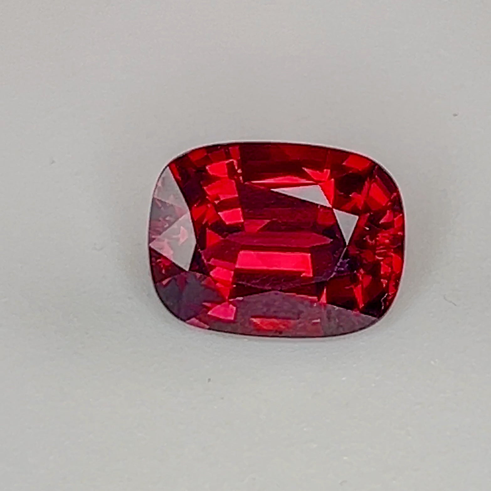 Red Rhodolite Garnet - 8.1 Ct Cushion