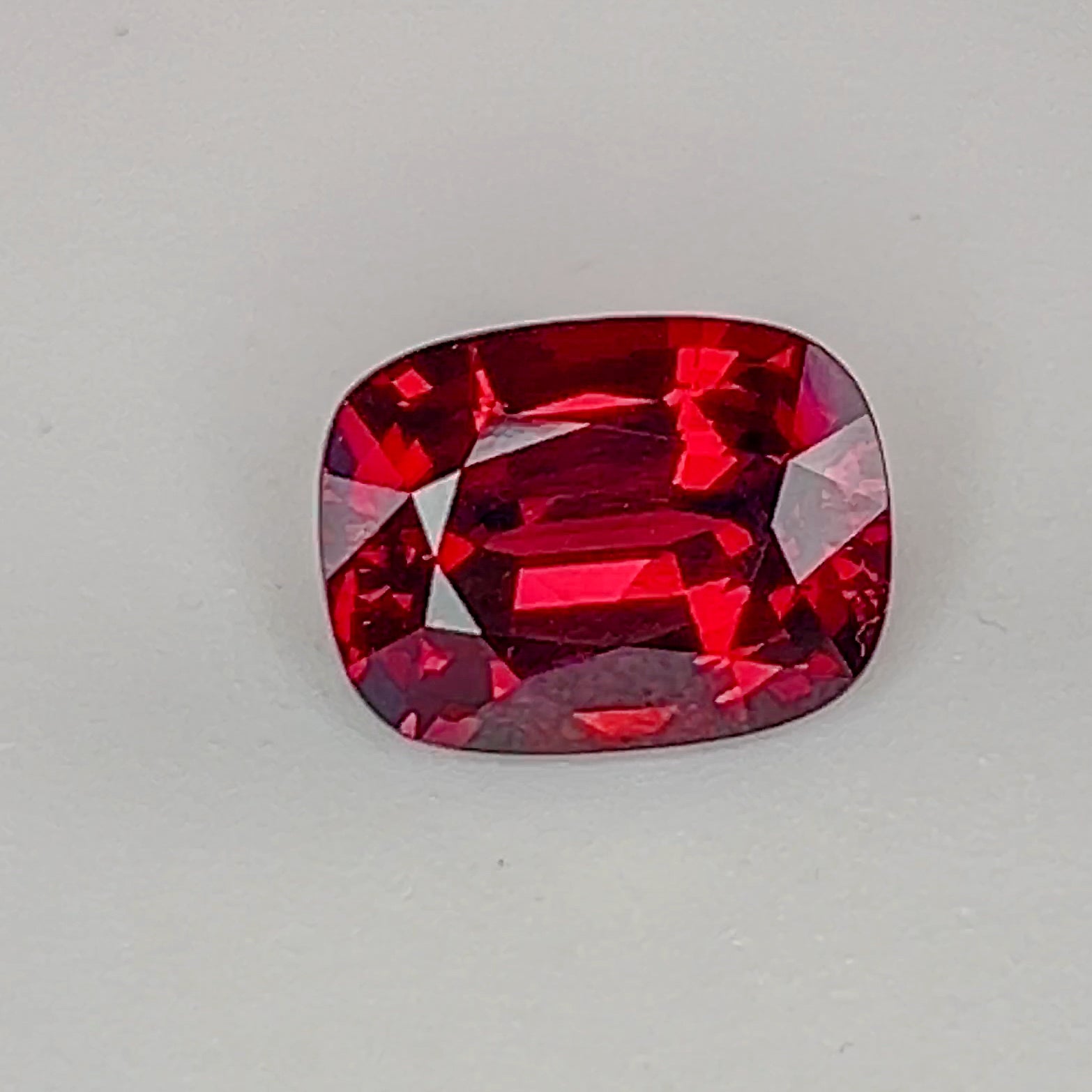 Red Rhodolite Garnet - 8.1 Ct Cushion