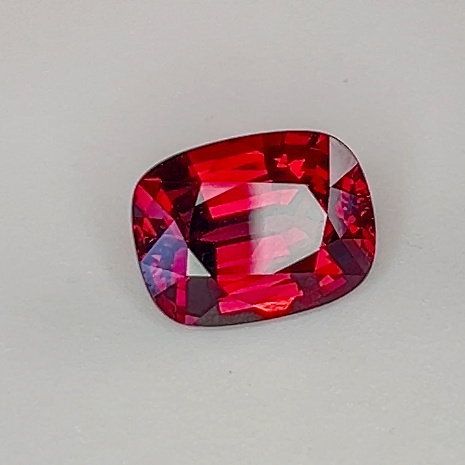 Red Rhodolite Garnet - 8.1 Ct Cushion