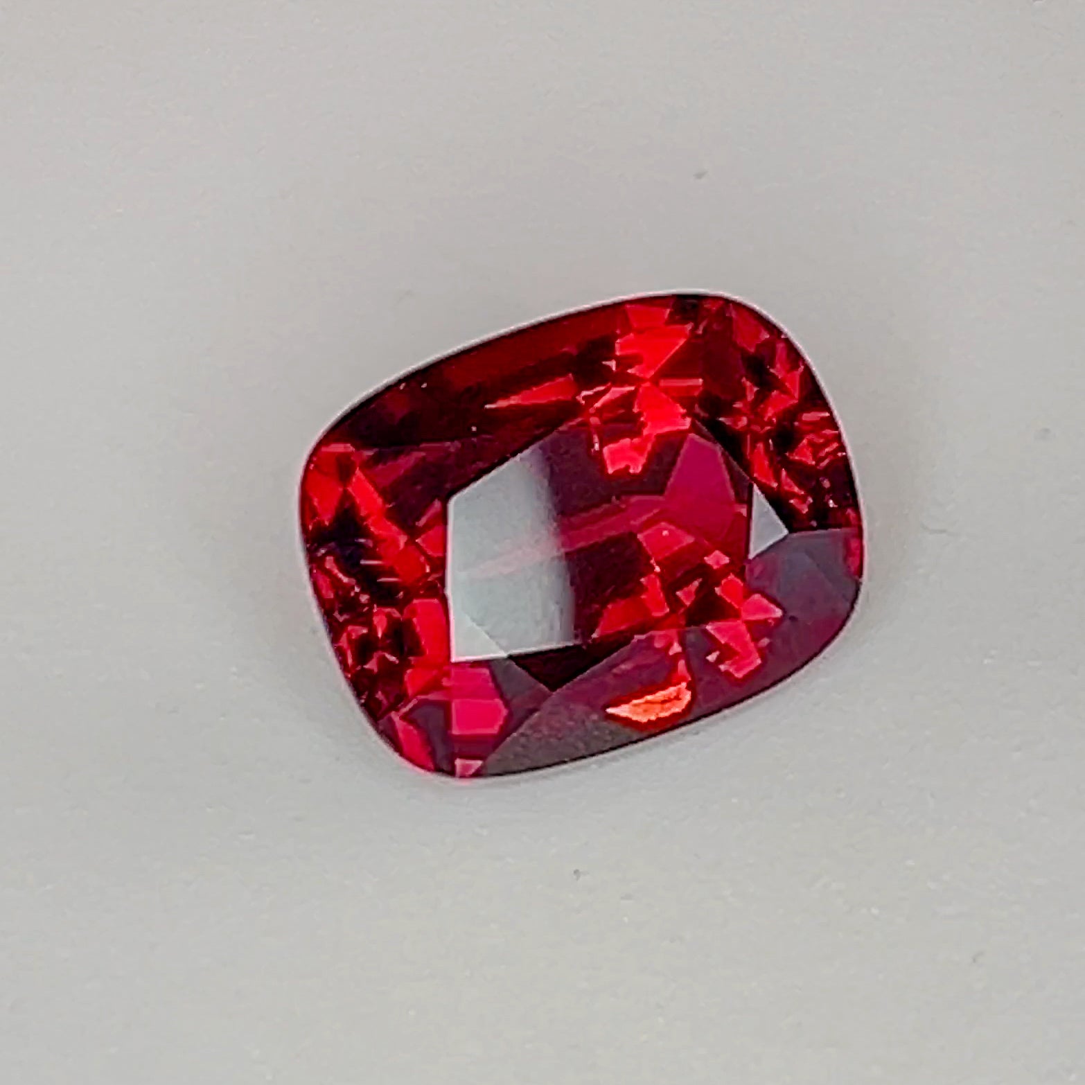 Red Rhodolite Garnet - 8.1 Ct Cushion