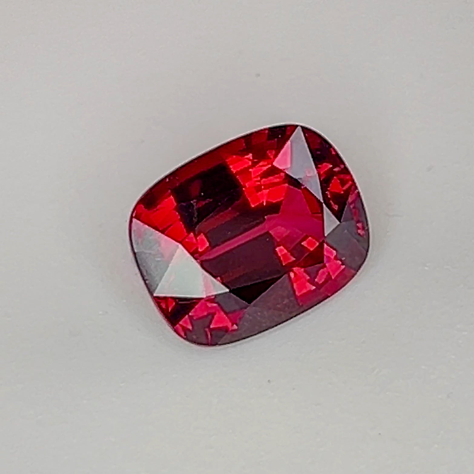 Red Rhodolite Garnet - 8.1 Ct Cushion