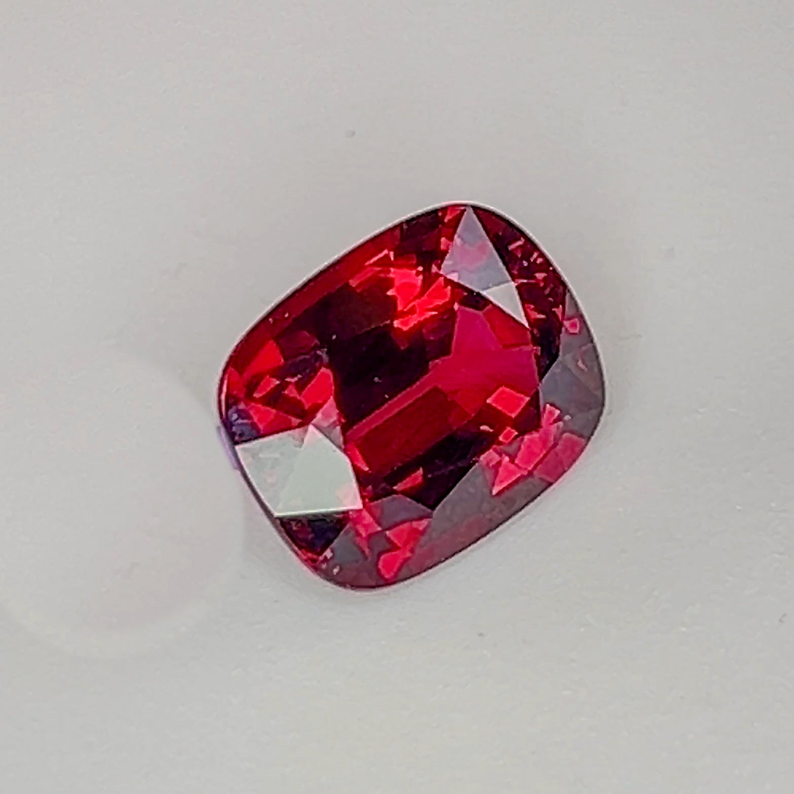 Red Rhodolite Garnet - 8.1 Ct Cushion