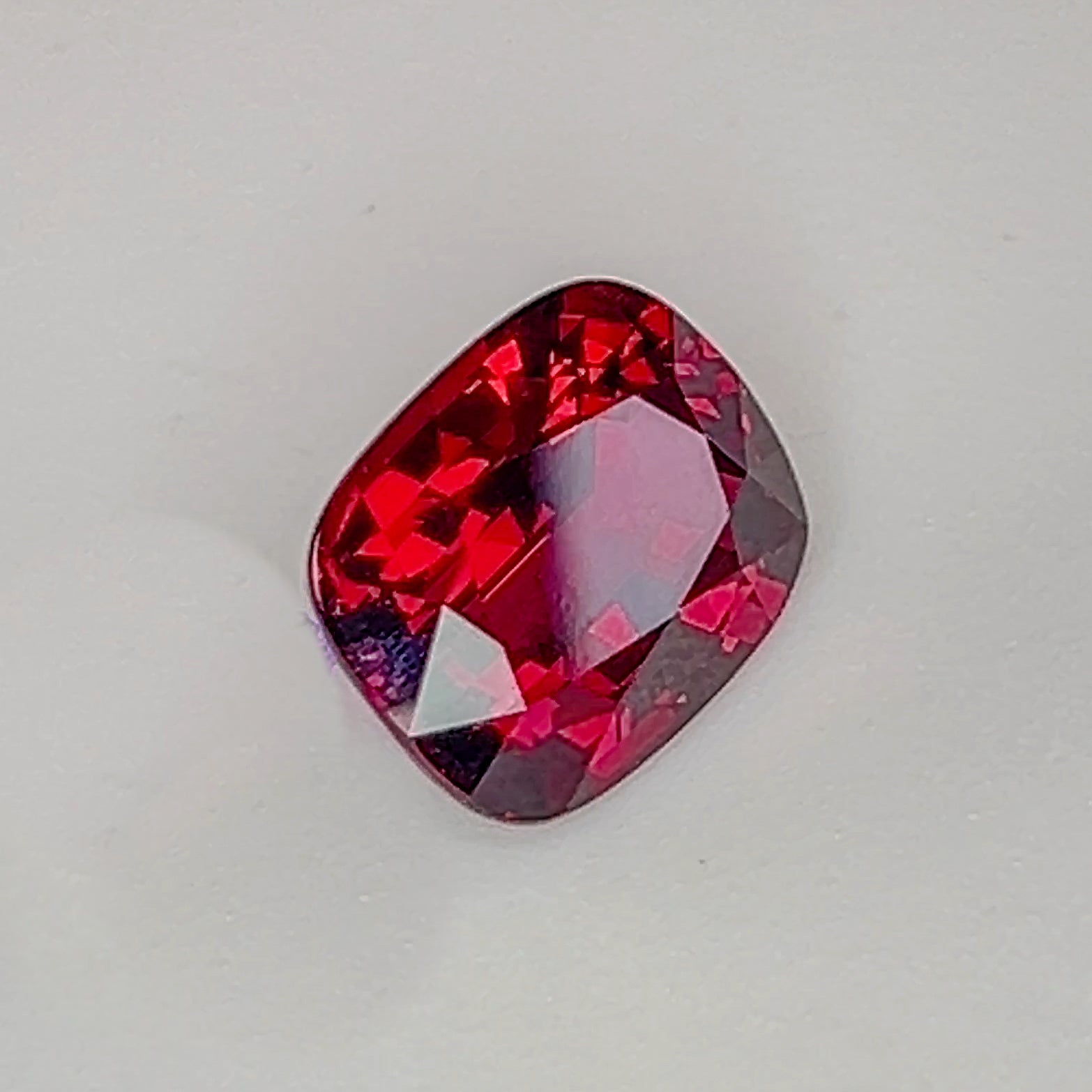 Red Rhodolite Garnet - 8.1 Ct Cushion