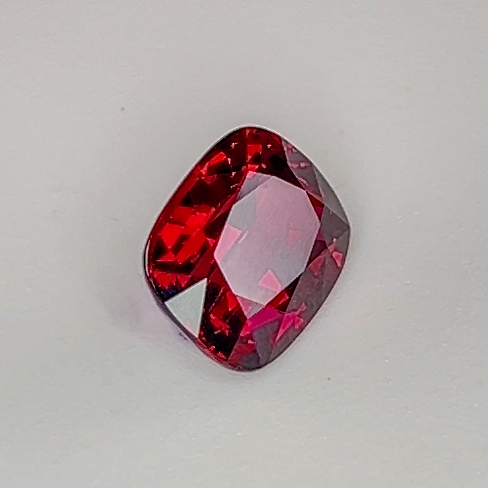 Red Rhodolite Garnet - 8.1 Ct Cushion