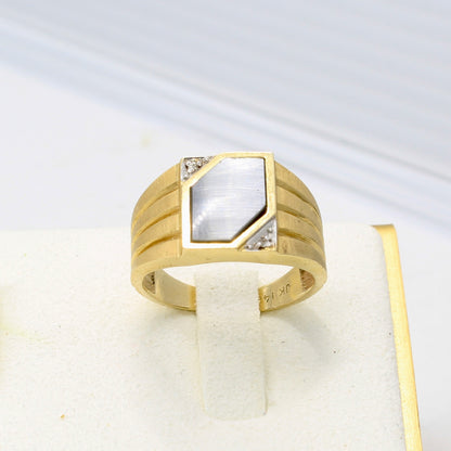 Vintage Cat's Eye Gold Ring - 14K Yellow Gold