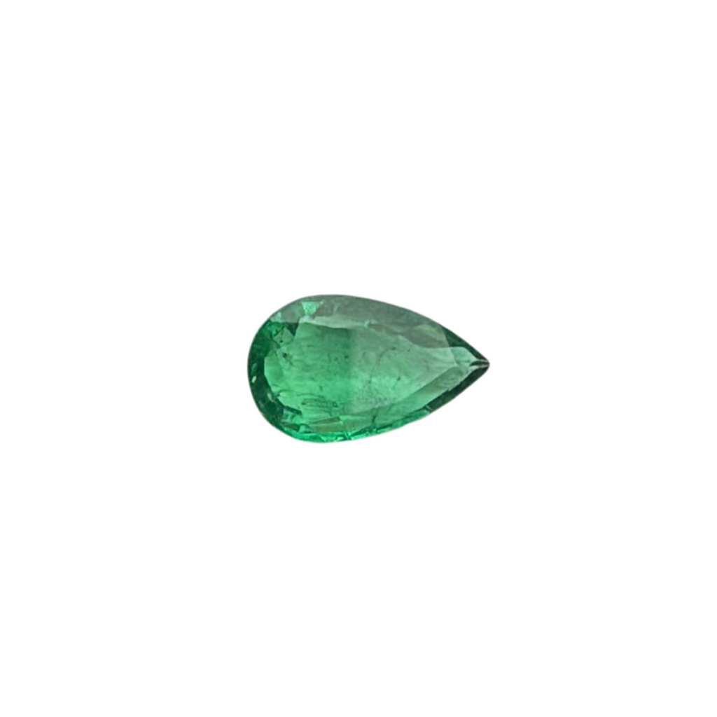 2.75 carat zambian emerald green pear agl report minor oil