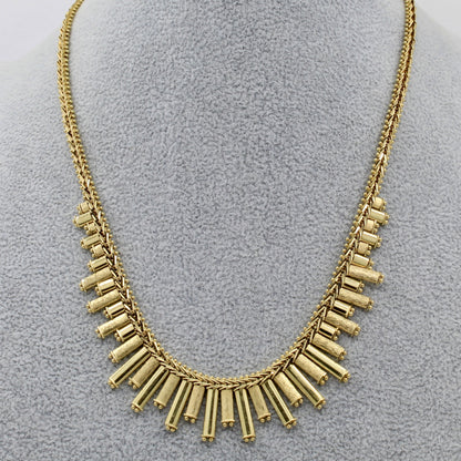 Vintage Cleopatra Style Fringe Riccio Link Necklace