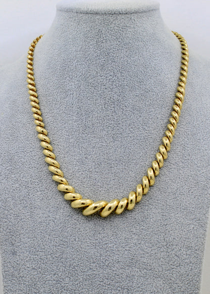 San Marco graduated chain 14k gold