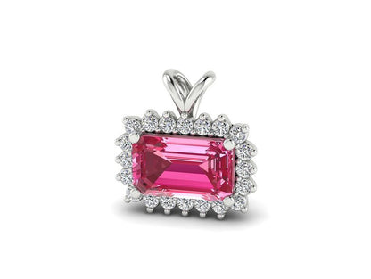 Emerald Cut Pink Garnet - Custom