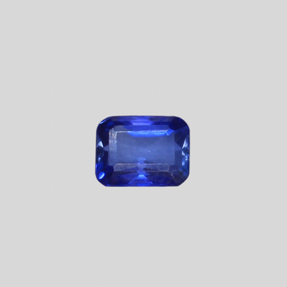 blue sapphire GIA no heat sri lanka step cut cushion 2.6 carats 