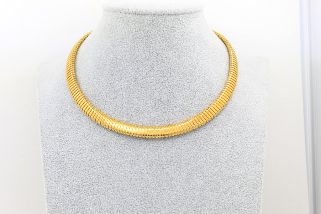 Tubogas necklace in 18k yellow gold