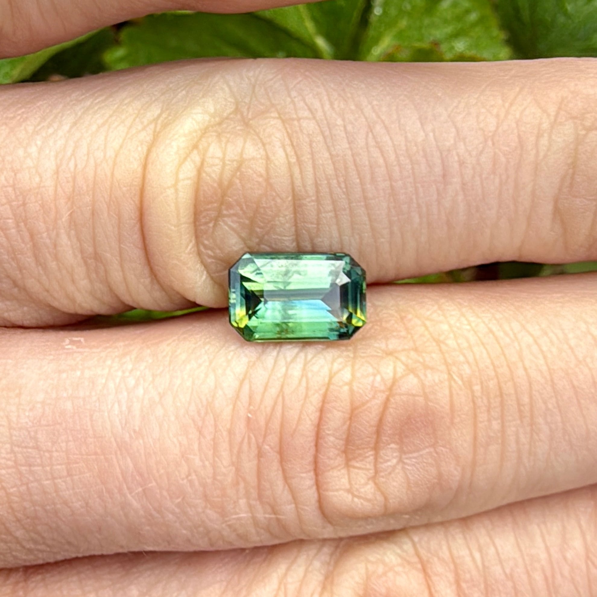 GIA green sapphire octagon emerald heated natural report step cut