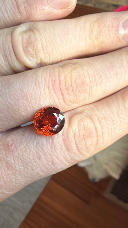 6.5 Carat Oval Spessartine Garnet