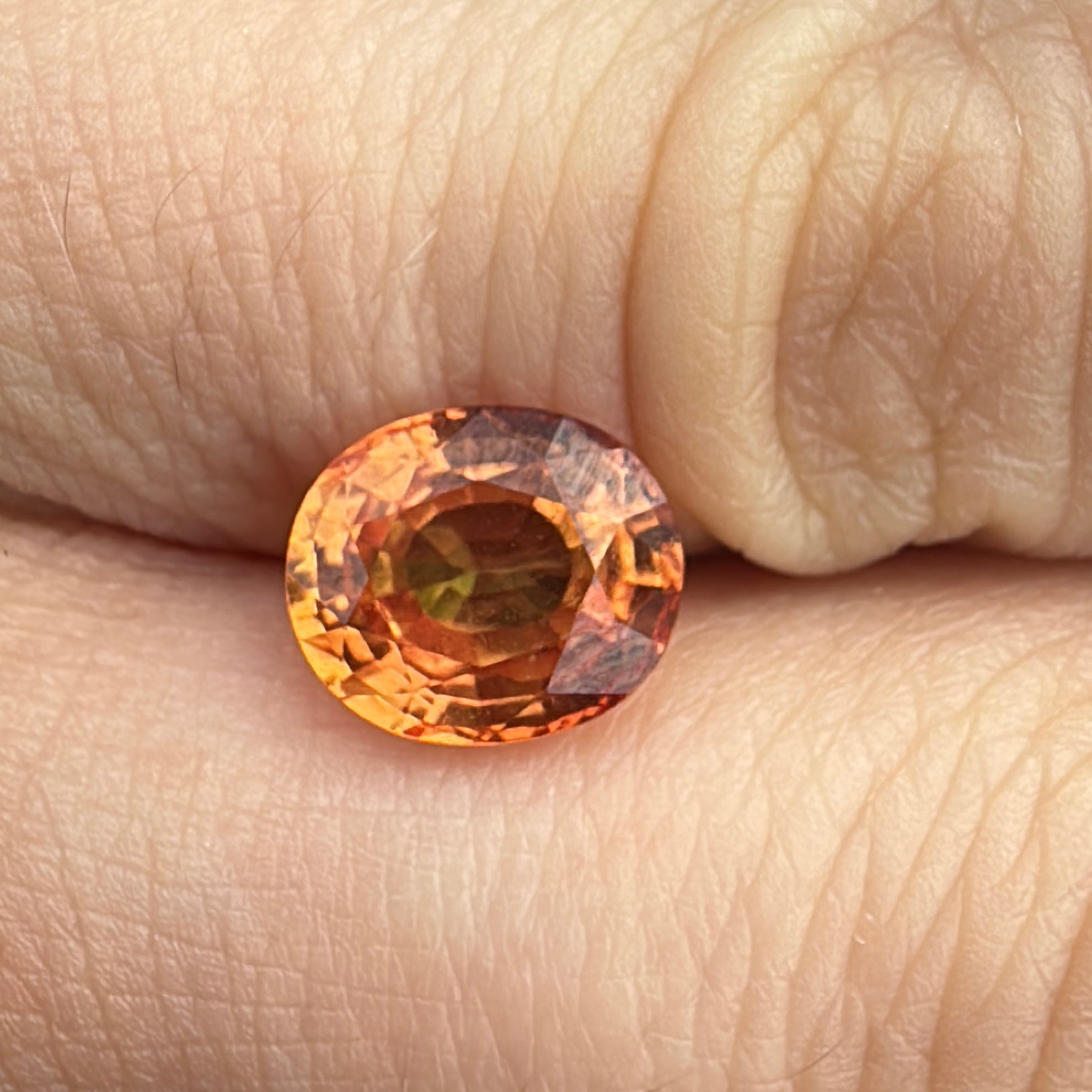 GIA Orange Diffused Oval Sapphire