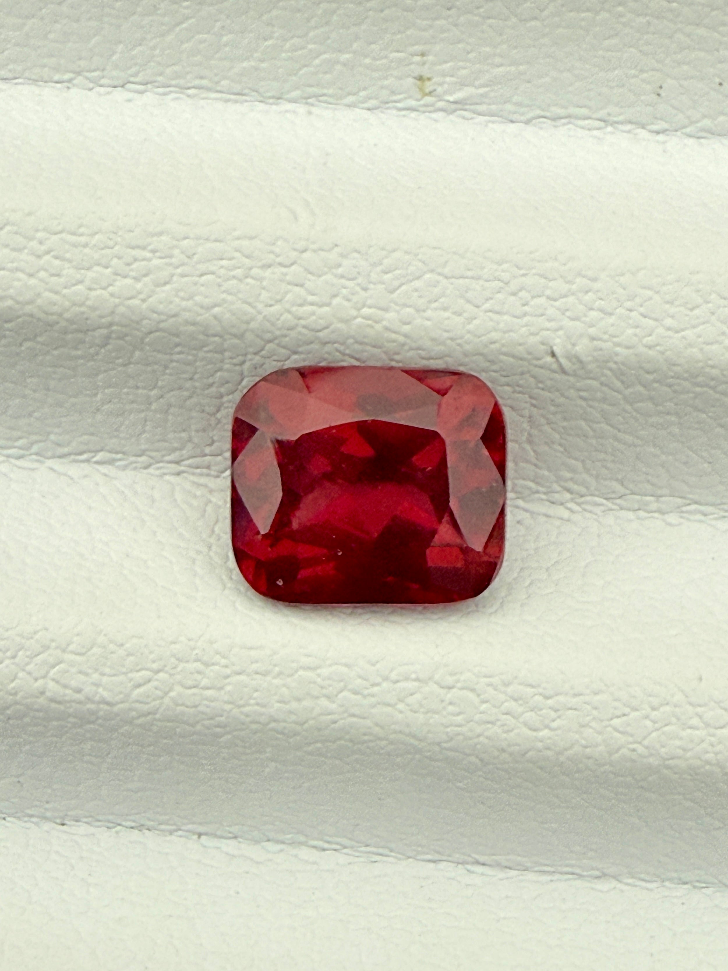 Red garnet 4 carats cushion cut color gemstone