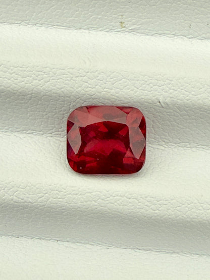 Red garnet 4 carats cushion cut color gemstone