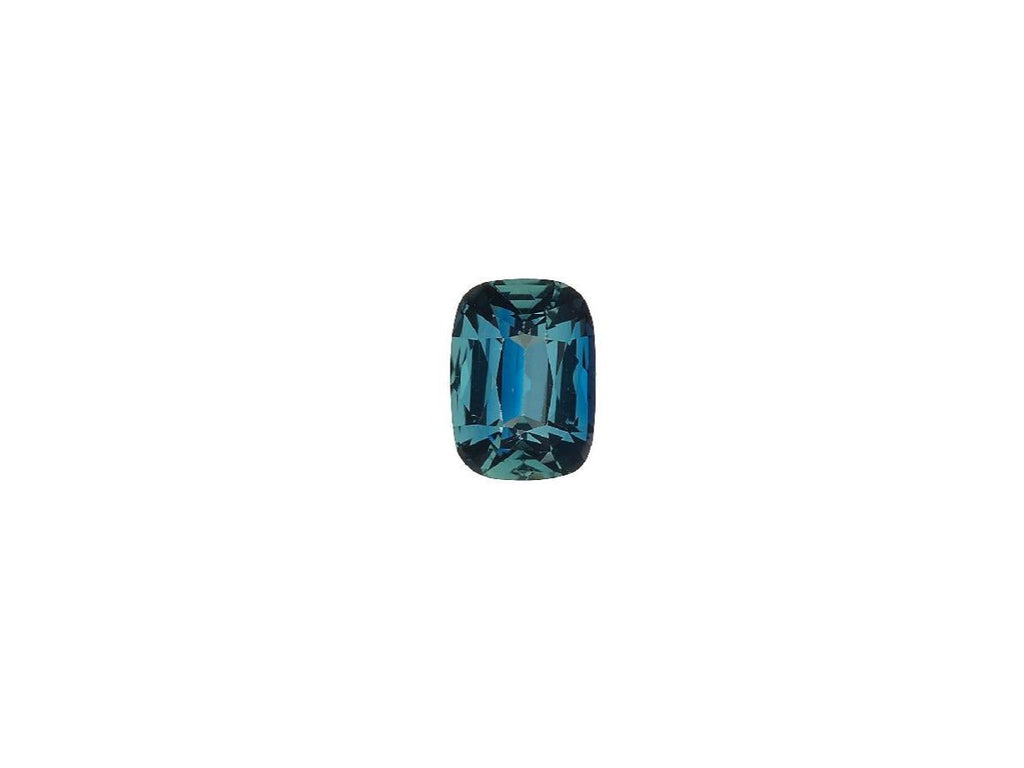 teal blue sapphire GIA no heat cushion natural