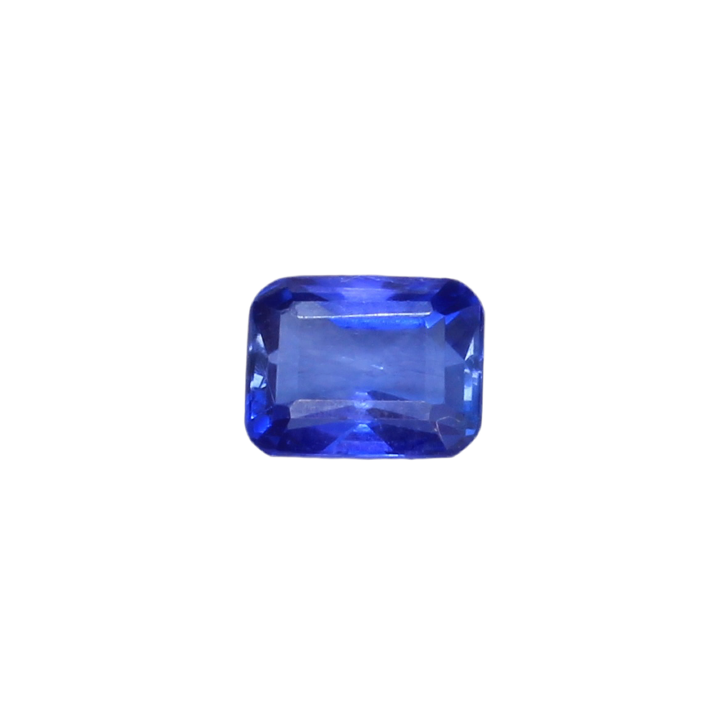 blue sapphire GIA no heat sri lanka step cut cushion 2.6 carats 