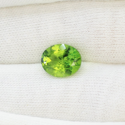 Lime Green Peridot - 3.5 Carat Oval - Close to 11 x 9mm