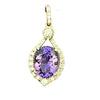Purple and pink Fancy Tanzanite pendant made with yellow gold