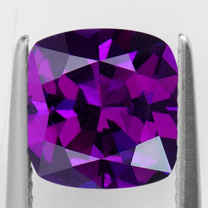 Royal purple rhodolite garnet before mounting front view