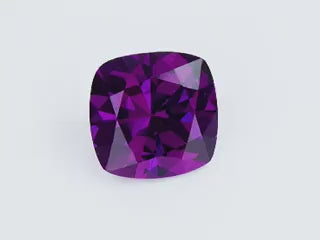 360 video of the royal purple grape rhodolite garnet gemstone rotating to show all sides.