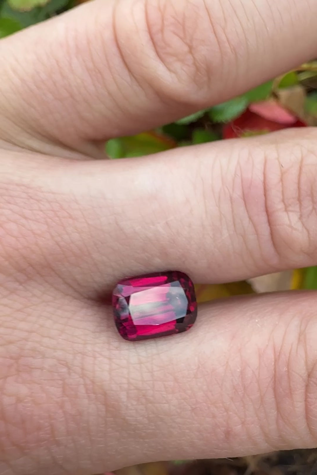 5.9 Carat Rhodolite Garnet Cushion