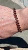 Red garnet tennis bracelet set in sterling silver 925