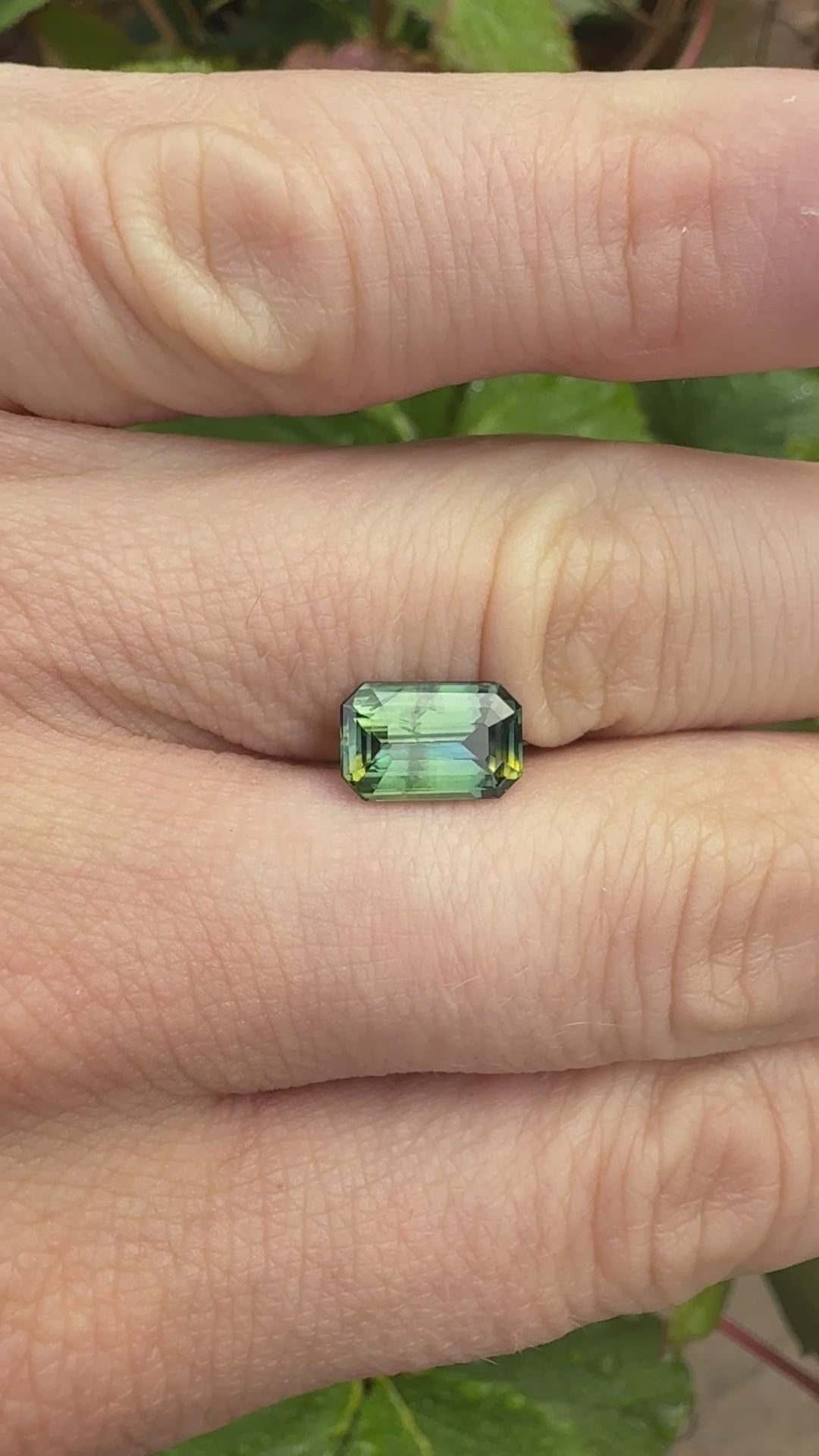 video of GIA green sapphire octagon emerald heated natural report step cut