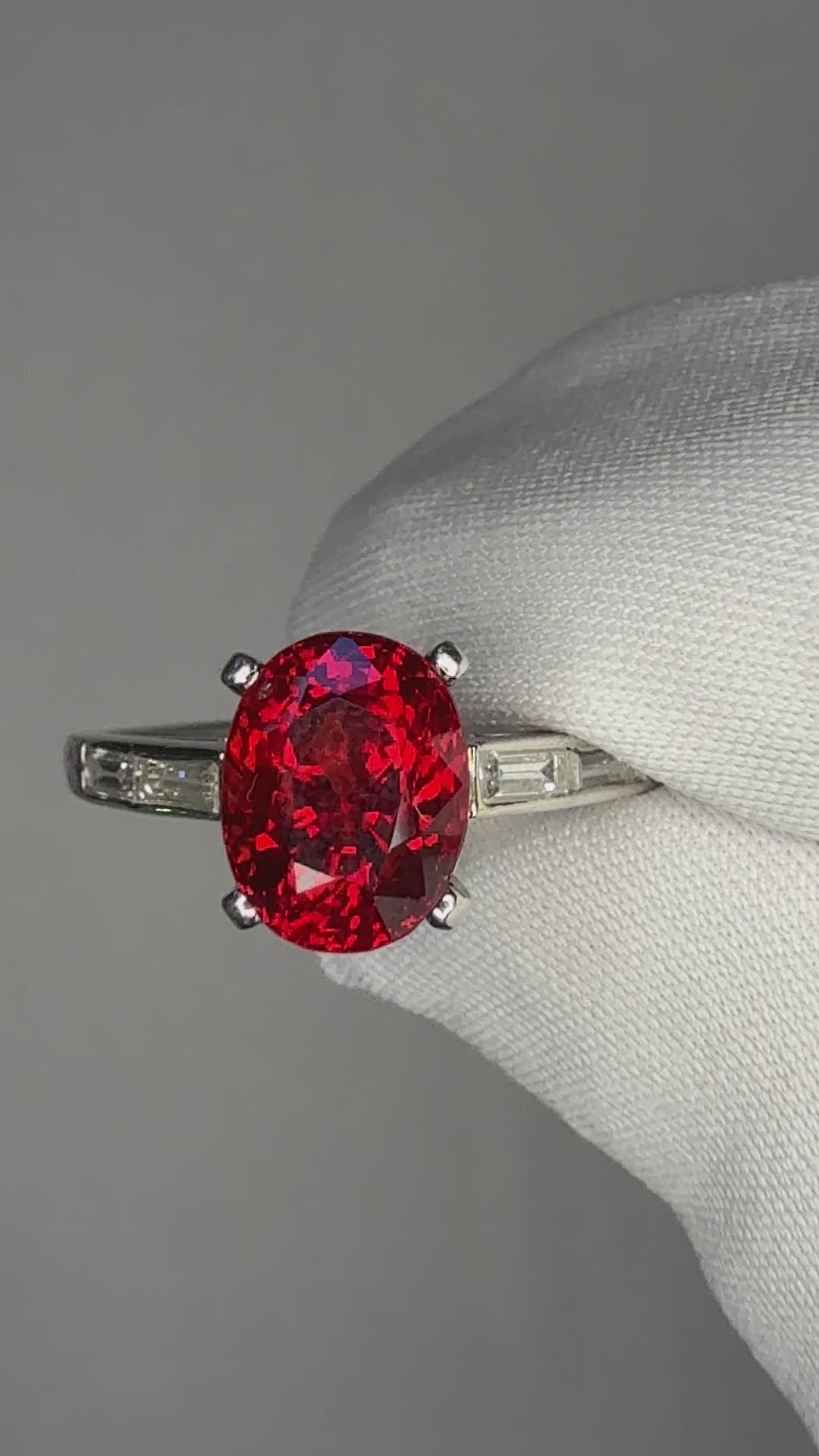 Red Spinel Video Burmese Oval Mansin Jedi