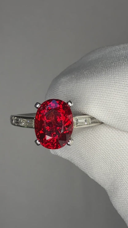 Red Spinel Video Burmese Oval Mansin Jedi