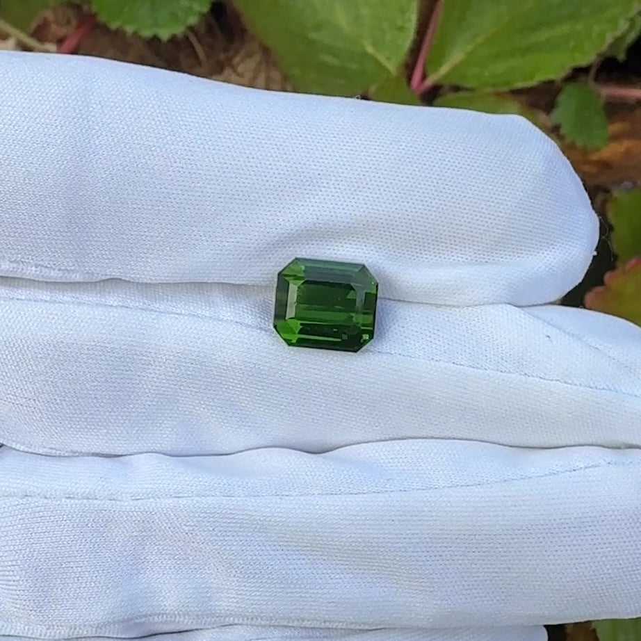 4.2 carat green tourmaline emerald cut video