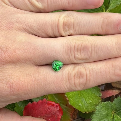 video of pear shaped tsavorite garnet 2 ct eye clean green