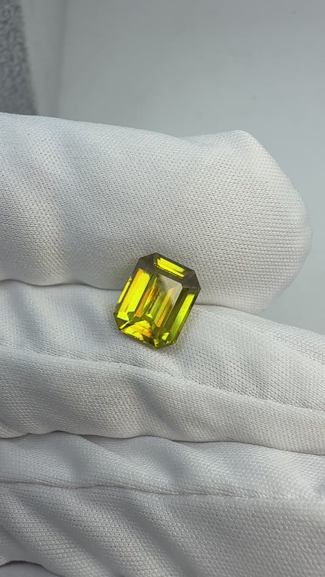 3.19 carat sphene emerald cut madagascar 