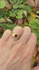 mid century Burma Burmese ruby yellow gold ring 18K custom video on hand