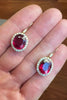 large magenta rubellite dangle earrings in hand video