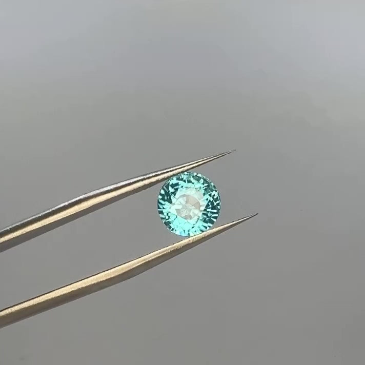 Video of the blue zircon displaying wonderful color and dispersion